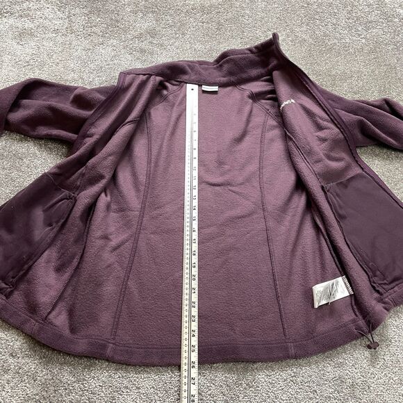 Columbia Jacket Adult Large Purple Soft Fleece Full Zip Pockets Hiking Outdoor - Picture 7 of 14